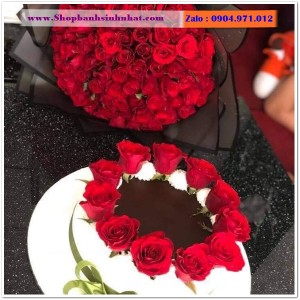 Combo Bánh Kem & Hoa Tươi - MM13